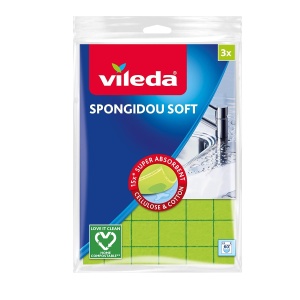 Cearceaf de spalat Vileda Spongidou 4012047, 3 bucati, 20x18.4 cm
