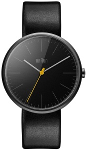 Ceas analogic barbatesc Braun BN0172BKBKG, carcasa ceramica 42mm, curea din piele neagra