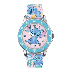 Ceas analogic pentru fete Disney LAS9011, multicolor, cu bratara din silicon