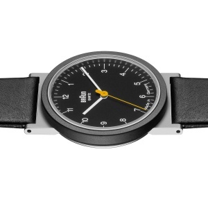 Ceas analogic unisex Braun AW10, 33mm, curea din piele, cadran negru - Img 4