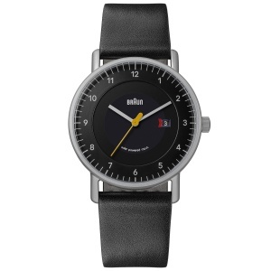 Ceas barbatesc Braun BN0301BKSLBKG, 40 mm, cu display solar, curea din piele neagra
