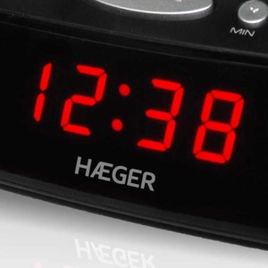 Ceas digital HAEGER RA-06B, Snooze, 20 memorii, LED rosu - Img 2