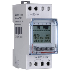 Ceas digital programabil Legrand AlphaRex D21, 1 canal, 56 programe, 230V