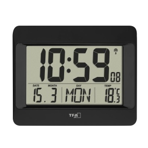 Ceas digital TFA Dostmann 60.4519.01 cu afisaj mare si termometru