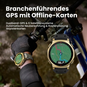Ceas inteligent Amazfit T-Rex 3 Pro, 44 mm, AMOLED, GPS dual, negru - Img 3