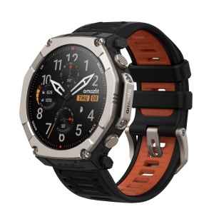 Ceas inteligent Amazfit T-Rex Ultra 2 cu GPS dual band, 51mm, titan