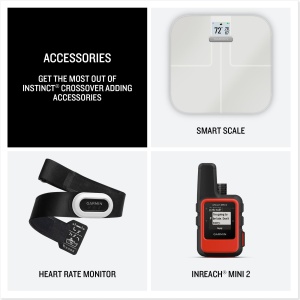 Ceas inteligent Garmin Instinct Crossover, negrusilver, bratara silicon, 40 sporturi - Img 6