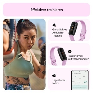 Ceas inteligent Google Fitbit Inspire 3, NegruLila, Monitorizare sanatate, 10 zile autonomie - Img 4