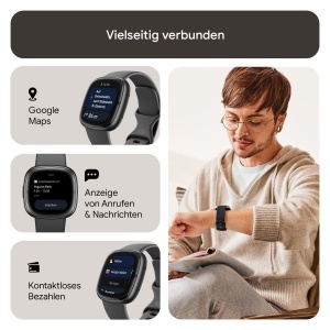 Ceas inteligent Google Fitbit Sense 2 - GPS, monitorizare stres, EKG - Img 6