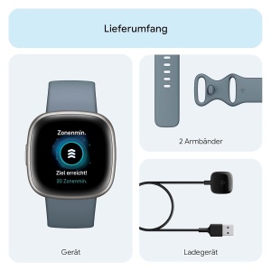 Ceas inteligent Google Fitbit Versa 4, GPS, 6 zile autonomie, albastru - Img 7