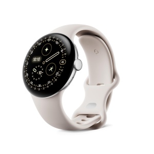 Ceas inteligent Google Pixel Watch 4, 41 mm, Display curbat, Aluminiu argintiu