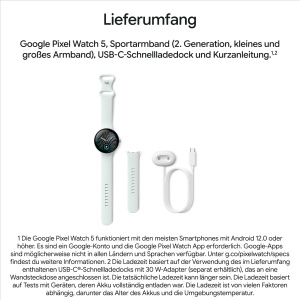 Ceas inteligent Google Pixel Watch 5, 45 mm, Negru, Wi-Fi - Img 13