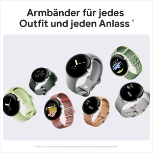Ceas inteligent Google Pixel Watch, design rotund, tracker activitate, culoare argintie - Img 6