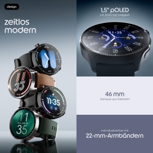 Ceas inteligent Motorola Smartwatch Ultra E-SIM cu bratara din silicon negru - Img 4