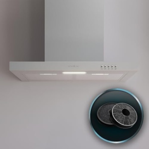 Cecotec Hota 60 cm Bolero Flux TM 603500 Inox A. Putere de aspirare 350m3/h, motor 70W, control mecanic, 3 niveluri de putere, filtru de lumina si carbune activ, otel inoxidabil - Img 8