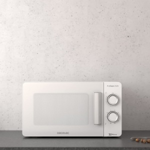 Cecotec Microwave ProClean 3020, capacitate 20 litri, acoperire Ready2Clean, putere de 700 wati, 6 niveluri de functie, temporizator de 30 de minute, mod dezghetare, alb - Img 6