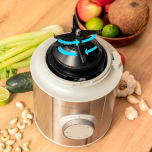 Cecotec Stand Mixer Grand Katana 2700MAX Total Destroy W. Putere maxima 2700W, tehnologie contra-rotativa, cutit cu 8 lame cu acoperire din titan negru, ulcior termorezistent 1.8L - Img 3