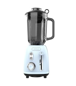 Cecotec Stand Mixer Retro Power Black Titanium RetroBlue putere maxima de 1200 W recipient din sticla de 15 L viteza reglabila 4 lame cu acoperire din - Img 2