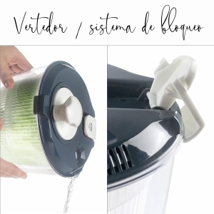 Centifuga Lacor 61422, 3 piese, 100 BPA free, 20,5 cm, gri - Img 4
