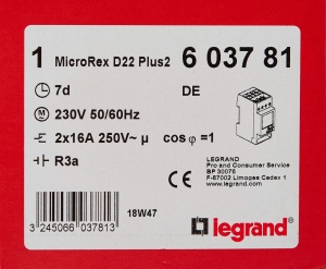 Centrala temporizatoare Legrand MicroRex D22 Plus, 2 canale, 230V, 4000W - Img 3