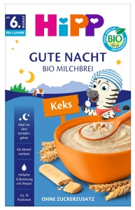 Cereale pentru bebelusi HiPP Gute-Nacht, 4 x 475g, fara zahar adaugat