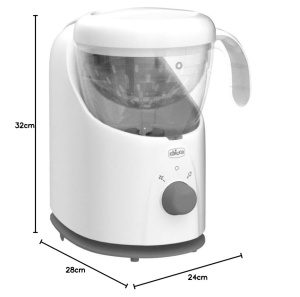 Chicco Easy Meal Meal Cooker, aparat multifunctional de mancare pentru bebelusi pentru intarcare, blender si incalzitor de alimente, cu aburi si razatoare expres, amestecare, tocare, reincalzire si dezghetare - Img 10