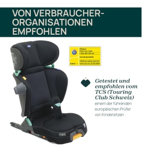 Chicco Fold & Go i-Size, Scaun auto pentru copii 100-150 cm, Scaun auto reglabil pentru copii 3-12 ani (15-36 kg), Grupa 2/3, pliabil si portabil, cu protectie laterala, reglabil pe inaltime si latime, negru - Img 3