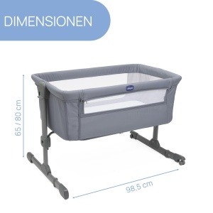 Chicco Next2Me Essential Newborn Co-Sleeper durabil compatibil cu diferite paturi reglabil pe inaltime inclinabil circulatie buna a aerului saltea si  - Img 4