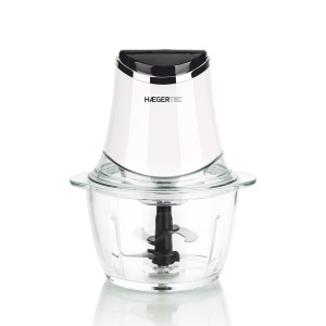 Chopper HAEGER cu Sticla, 1.2L, 300W, Inox