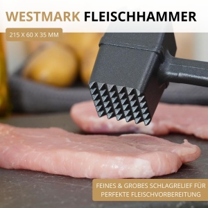 Ciocan de carne Westmark Robusto Black Edition aluminiu 215 cm design modern gri antracit - Img 2
