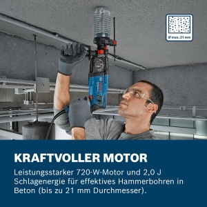Ciocan rotopercutor Bosch Professional GBH 2-21 720W SDS Plus 20 J 23 kg - Img 3