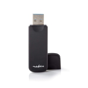 Cititor de carduri NEDIS USB 3.0, compatibil microSD, SD, negru, transfer rapid 5 Gbps