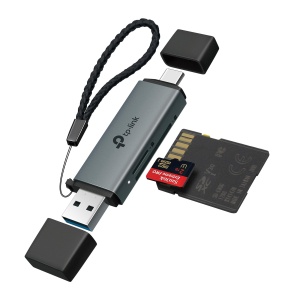 Cititor SD TP-Link UA430D, USB 3.0, 2-in-1 Type-C Type-A, 200 MBs - Img 3