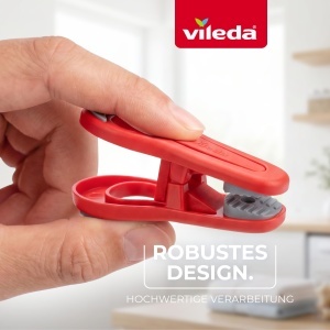 Clame de rufe Vileda 48 bucati, fara metal, rezistente la intemperii, rosii - Img 5