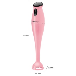 Clatronic Blender de mana/Blender de mana/Blender de mana/Blender SM 3577; Cutit de impact din otel inoxidabil; pentru smoothie, piure de dovleac, terci pentru bebelusi, milkshake; cu ulcior de blender (500 ml); 180 wati; roz - Img 5