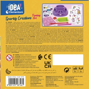 Clementoni Idea - Creatii stralucitoare Pictograme de joc, arta cu diamant, joc creativ pentru copii de 7 ani si peste, kit art si pietre pretioase de laborator, autocolante pentru jocuri, 18746 - Img 3