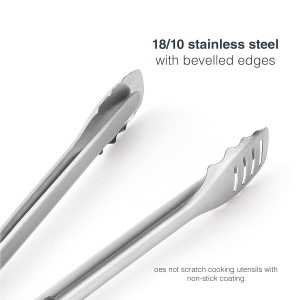 Cleste de servire Lacor 63049, inox 1810, nylon, 30 cm, maner rezistent la caldura - Img 4
