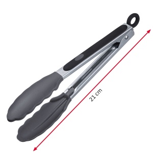 Cleste de servire Westmark, cu placi din silicon si manere cauciucate, lungime: 21 cm, otel inoxidabil/plastic/silicon, Classic Silicone Mini, argintiu/negru, 16162270 - Img 7