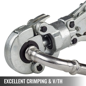 Cleste hidraulic VEVOR cu 9 matrite detasabile rotativ la 360deg perete despartitor cu forta de presiune 6 T instrument de sertizare potrivit pentru c - Img 3