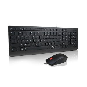 Combo Tastatura si Maus Lenovo Essential - USB, Ergonomica, Neagra