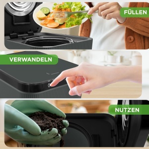Composter Electric Nutrichef 3L, Design Compact, Filtru Antioxidant - Img 4