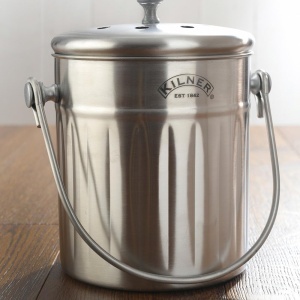 Compostor de Bucatarie KILNER 2 L din Otel Inoxidabil cu Filtru Activ de Carbon - Img 2