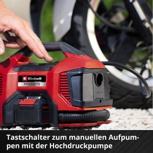 Compresor cu acumulator Einhell PRESSITO 18/21 Power X-Change (18 V, max. 10,5 bari, putere de aspirare 21 l/min, turatia motorului 18000 min^-1, fara ulei, fara baterie) - Img 6