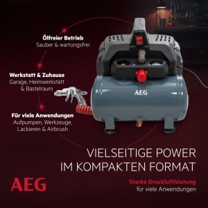 Compresor de aer AEG KL6, 6 L, 1,5 CP, 56 dB - Img 3