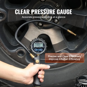 Compresor de aer pentru sarcini grele VEVOR 12V - cu manometru digital kit de umflare a anvelopelor umflat portabil pentru anvelope de 706 CFM pompa d - Img 3