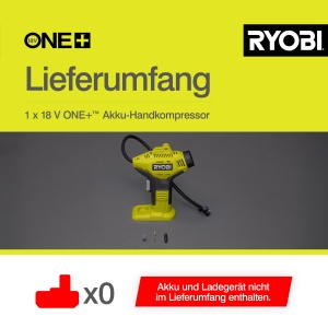 Compresor de aer portabil RYOBI 18 V ONE R18PI-0, max. 10,3 bar, 50 cm furtun - Img 7