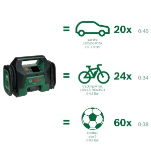 Compresor portabil Bosch PAO 18V, presiune 10,3 bar, debit aer 400 lmin - Img 7