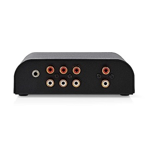 Comutator audio analogic Nedis | Port(uri) cu 4 porturi | Conexiuni - Intrare: 1x intrare audio de 3,5 mm / 3X (mufa 2X RCA) | Conectori - Iesire: 1x (2X Priza RCA) | Manual | Metal | Antracit - Img 4