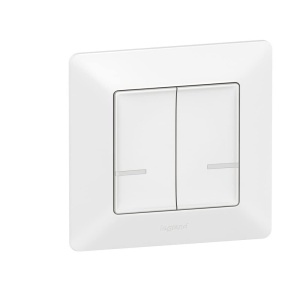 Comutator wireless Legrand Valena Life cu 2 butoane, culoare Ultraalb - Img 2