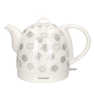 CONCEPT Electrocasnice RK0010ne Ceainic ceramic, design unic, design floral atractiv, 1 l, alb, 1100 W - Img 2